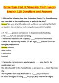 2026 Edmentum End of Semester Test Honors English 11B Actual Questions & Answers &lpar;Latest 2026 &sol; 2027 Update&rpar; 100&percnt; Guarantee Pass &lpar;Verified Answers&rpar;