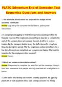 2026 PLATO Edmentum End of Semester Test Economics Actual Questions & Answers &lpar;Latest 2026 &sol; 2027 Update&rpar; 100&percnt; Guarantee Pass &lpar;Verified Answers&rpar;