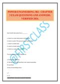 POWER ENGINEERING 3B2 - CHAPTER 3 EXAM QUESTIONS AND ANSWERS&period; VERIFIED 2026