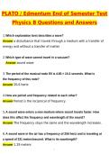 2026 PLATO Edmentum End of Semester Test Physics B Actual Questions & Answers &lpar;Latest 2026 &sol; 2027 Update&rpar; 100&percnt; Guarantee Pass &lpar;Verified Answers&rpar;