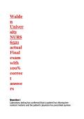 Walden University &vert; NURS 6521 actual Final exam &vert; with 100&percnt; correct answers 