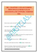 3B2 - CHAPTER 1&colon; STEAM TURBINE PRINCIPLES & DESIGN EXAM QUESTIONS AND ANSWERS&period; VERIFIED 2026&period;