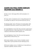 JCAHPO COA FINAL PAPER COMPLETE SOLUTIONS 2026 GRADED A&plus;
