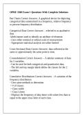 OPRE 3360 Exam 1 Questions With Complete Solutions