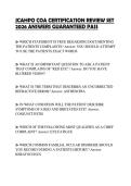 JCAHPO COA CERTIFICATION REVIEW SET 2026 ANSWERS GUARANTEED PASS