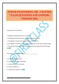 POWER ENGINEERING 3B2 - CHAPTER 7 EXAM QUESTIONS AND ANSWERS&period; VERIFIED 2026&period;