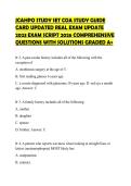 JCAHPO STUDY SET COA STUDY GUIDE CARD UPDATED REAL EXAM UPDATE 2023 EXAM SCRIPT 2026 COMPREHENSIVE QUESTIONS WITH SOLUTIONS GRADED A&plus;