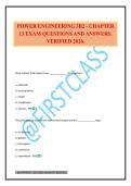 POWER ENGINEERING Exam Package Deal Questions and Verified Answers &lpar;2025 &sol; 2026&rpar;