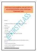 POWER ENGINEERING Exam Package Deal Questions and Verified Answers &lpar;2025 &sol; 2026&rpar;