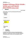 Walden NUR 6531 FINAL EXAM 1 WITH 100&percnt; ACCURATE SOLUTIONS 2025-2026