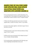 JCAHPO STUDY SET COA STUDY GUIDE CARD UPDATED REAL EXAM UPDATE 2023 ACTUAL EXAM PAPER 2026 QUESTIONS WITH ANSWERS GRADED A&plus;