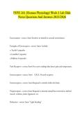PHYS 261 &lpar;Human Physiology&rpar; Week 3 Lab Slide Notes Questions And Answers 2025&sol;2026