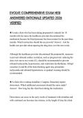 EVOLVE COMPREHENSIVE EXAM HESI ANSWERED RATIONALE UPDATED 2026 VERIFIED