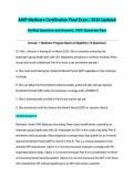 AHIP Medicare Certification Final Exam 2026 Updated &vert; Verified Questions & Answers