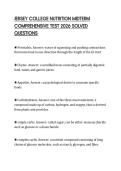JERSEY COLLEGE NUTRITION MIDTERM COMPREHENSIVE TEST 2026 SOLVED QUESTIONS