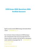 CCD Exam 2026 Questions With Verified Answers 