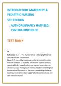 Introductory Maternity & Pediatric Nursing Test Bank 2026 &vert; Hatfield & Kincheloe Nursing Test Bank &vert; NCLEX-Style OB & Pediatric Questions