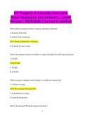 KY Property & Casualty Insurance Exam Questions and Answers &vert; Latest Version &vert; 2025&sol;2026 &vert; Correct & Verified