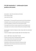 CVS 100&colon; Examination 2 &ndash; Cardiovascular System questions and answers