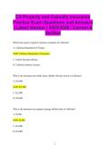 CA Property and Casualty Insurance Practice Exam Questions and Answers &vert; Latest Version &vert; 2025&sol;2026 &vert; Correct &  Verified