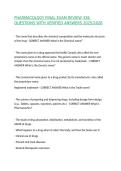PHARMACOLOGY FINAL EXAM REVIEW 336 QUESTIONS WITH VERIFIED ANSWERS 2025&sol;2026&comma;100&percnt;CORRECT