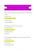 California Property and Casualty Exam Questions and Answers &vert; Latest Version &vert; 2025&sol;2026 &vert; Correct & Verified