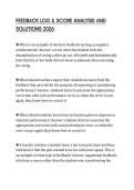 FEEDBACK LOG & SCORE ANALYSIS AND SOLUTIONS 2026