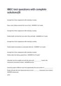 IBEC test questions with complete solutions