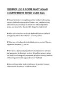 FEEDBACK LOG & SCORE RANDY ADAMS COMPREHENSIVE REVIEW GUIDE 2026