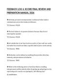 FEEDBACK LOG & SCORE FINAL REVIEW AND PREPARATION MANUAL 2026