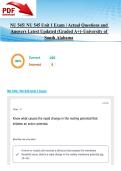 NU 545&sol; NU545 Unit 1 Exam &vert; Actual Questions and Answers Latest Updated 2026&sol;2027 &lpar;Graded A&plus;&rpar;-University of South Alabama