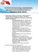 NU 545&sol; NU545 Unit 2 Exam &vert; Actual Questions and Answers Latest Updated &lpar;Graded A&plus;&rpar;- University of South Alabama