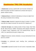 2026 CNA Headmaster TMU Vocabulary Exam Actual Questions & Answers &lpar;Latest 2026 &sol; 2027 Update&rpar; 100&percnt; Guarantee Pass &lpar;Verified Answers&rpar;