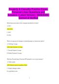 Property & Casualty Practice Exam&colon; Personal Lines Questions and Answers &vert; Latest Version &vert; 2025&sol;2026 &vert;  Correct & Verified