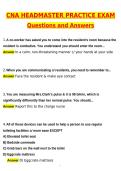 2026 CNA Headmaster Practice Exam Actual Questions & Answers &lpar;Latest 2026 &sol; 2027 Update&rpar; 100&percnt; Guarantee Pass &lpar;Verified Answers&rpar;