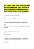 KSU CSE 1321 FINAL EXAM QUESTIONS AND ANSWERS KENNESAW STATE UNIVERSITY COMPREHENSIVE TEST BANK 2026 FULL QUESTIONS AND SOLUTIONS GRADED A&plus;