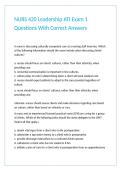 NURS 420 Leadership ATI Exam 1 Questions With Correct Answers&period;