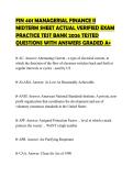 FIN 401 MANAGERIAL FINANCE II MIDTERM SHEET ACTUAL VERIFIED EXAM PRACTICE TEST BANK 2026 TESTED QUESTIONS WITH ANSWERS GRADED A&plus;