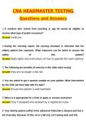 2026 CNA Headmaster Testing Actual Questions & Answers &lpar;Latest 2026 &sol; 2027 Update&rpar; 100&percnt; Guarantee Pass &lpar;Verified Answers&rpar;