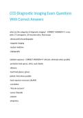 CCD Diagnostic Imaging Exam Questions With Correct Answers&period;