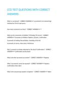 CCD TEST QUESTIONS WITH CORRECT ANSWERS&period;