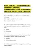FINAL EXAM DOCX VERSION A BIOLOGY ATHABASCA UNIVERSITY COMPREHENSIVE SCRIPT 2026 COMPLETE QUESTIONS AND SOLUTIONS GRADED A&plus;