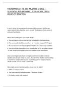 MIDTERM EXAM ITC 235--MULTIPLE CHOICE &vert; QUESTIONS AND ANSWERS &vert; 2026 UPDATE &vert;WITH COMPLETE SOLUTION