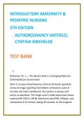 Introductory Maternity & Pediatric Nursing Test Bank Hatfield & Kincheloe &vert; Maternal&ndash;Newborn & Pediatric NCLEX Nursing Test Bank 2026