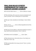 FINAL EXAM MILADY ESTHETICS COMPREHENSIVE TEST PAPER 2026 COMPLETE ANSWERS ACCURATE