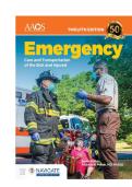 TEST BANK FOR Emergency Care and Transportation of the Sick and Injured&comma; 12th edition by Aaos ISBN&colon;978-1284234138 COMPLETE GUIDE ALL CHAPTERS COVERED 100&percnt; VERIFIED A&plus; GRADE ASSURED&excl;&excl;&excl;&excl;&excl;&excl;NEW LATEST UPDATE&excl;&excl;&excl;&excl;&excl;&excl;