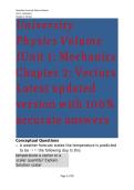 University Physics Volume IUnit 1&colon; Mechanics Chapter 2&colon; Vectors Latest updated version with 100&percnt; accurate answers