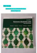 Test Bank For Dynamic Business Law 6th Edition by Nancy K&period; Kubasek&period; Latest 2026
