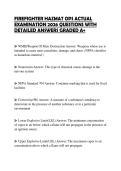 FIREFIGHTER HAZMAT OPS ACTUAL EXAMINATION 2026 QUESTIONS WITH DETAILED ANSWERS GRADED A&plus;
