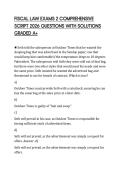 FISCAL LAW EXAMS 2 COMPREHENSIVE SCRIPT 2026 QUESTIONS WITH SOLUTIONS GRADED A&plus;